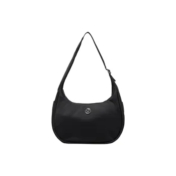 Lululemon Recycled Nylon Mixed With Recycled Polyester Pleated Shoulder Bag Handbag Shoulder Bag Women's Black