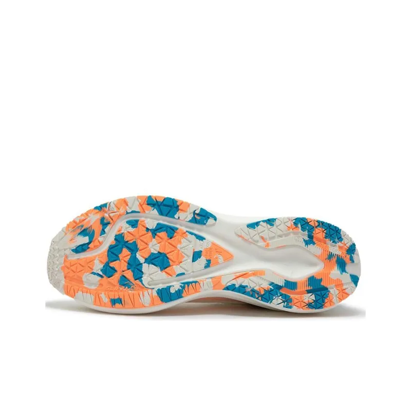 361° Wear Resistant Low Top Casual Running Shoes Men's White Blue Orange-4