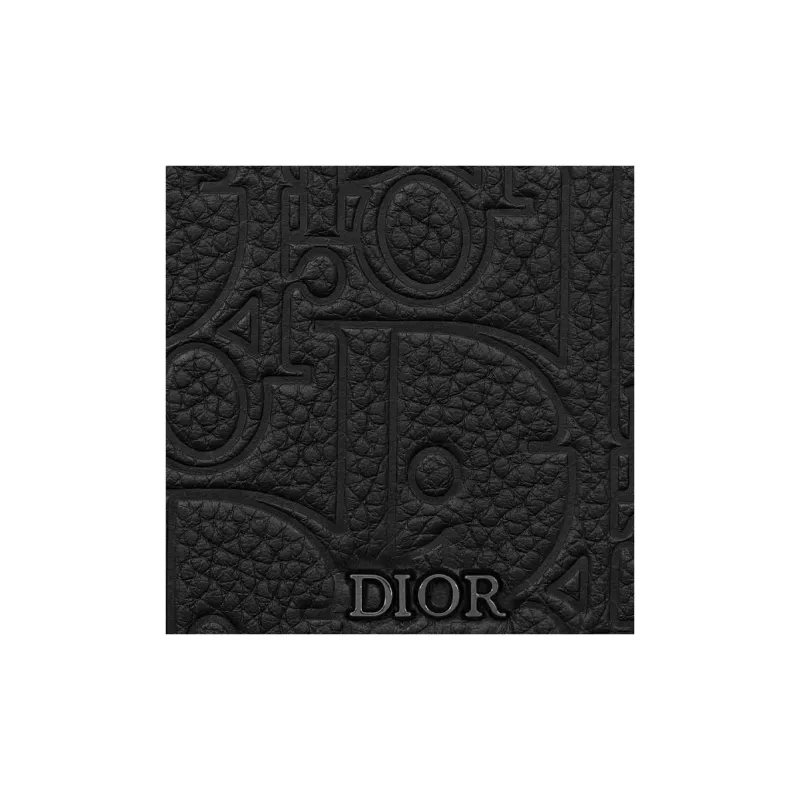 DIOR Cow Leather Wallet Men's Black-4