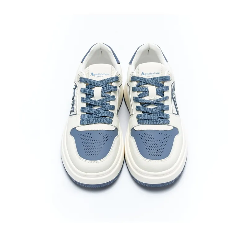AQUASCUTUM [British Century Brand] Comfortable Color Blocking Small Platform Skateboard Shoes-10