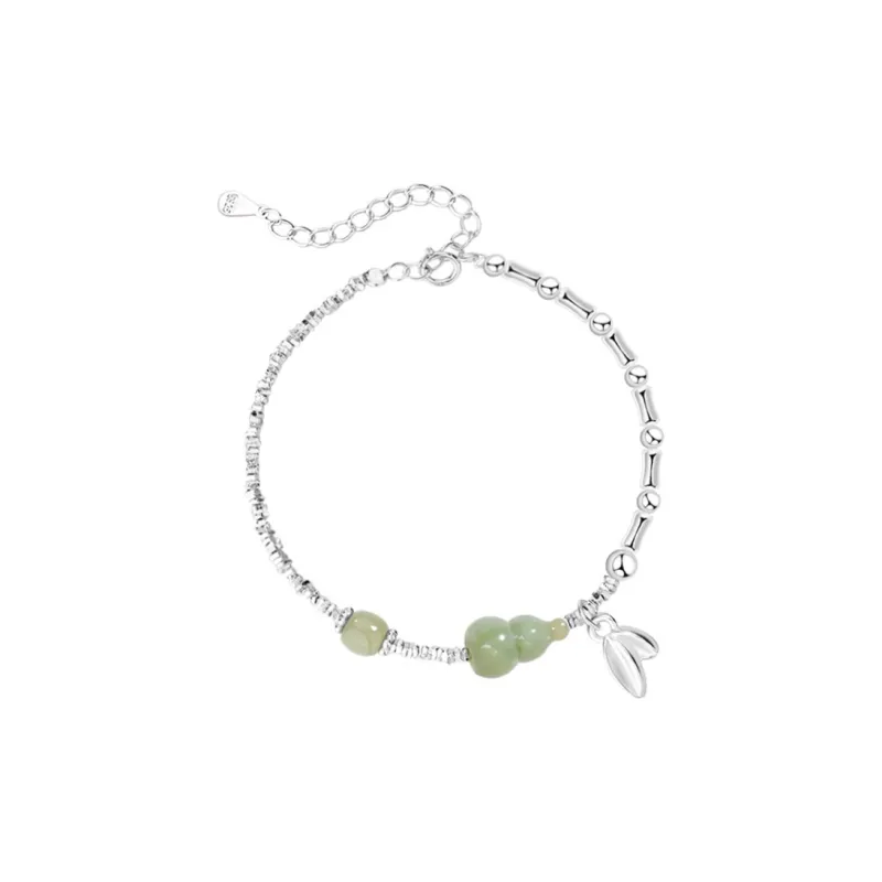 Mini&yaya Hetian Jade Bracelets Pale Greenish White Jade Women's-0
