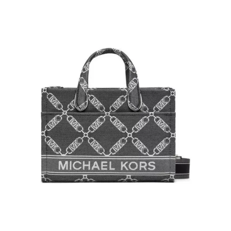 MICHAEL KORS Gigi Fabric Tote Bag, Shopping Bag, Shoulder Bag, Crossbody Bag, Handbag Trumpets Women's Black-1