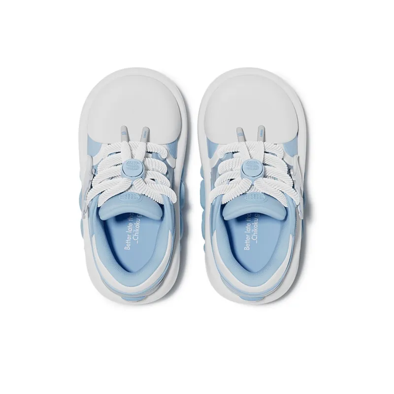 CHIKOKU Cushioning Anti Slip Wear Resistant Waterproof Breathable Coverage Support Low Top Chunky Sneakers Women's Blue-3