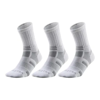 DECATHLON Knee High Socks Unisex 3 Pack White
