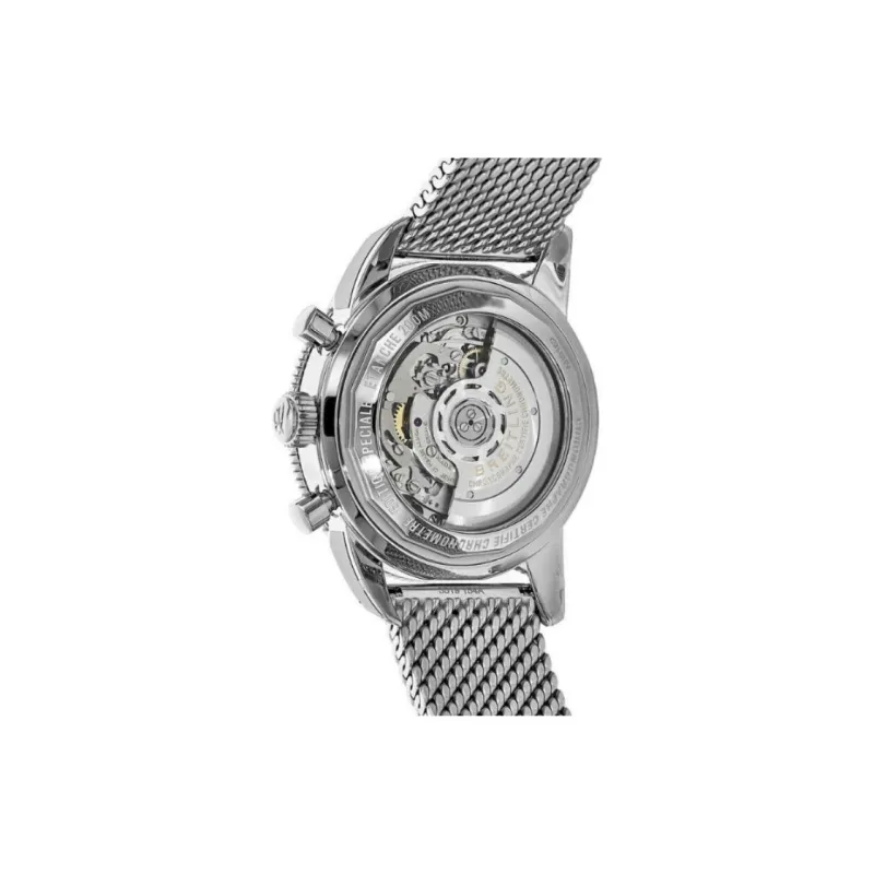 BREITLING Automatic Mechanical Movement Men's Watch 44mm Blue Dial Stainless Steel Case Stainless Steel Watchband-4