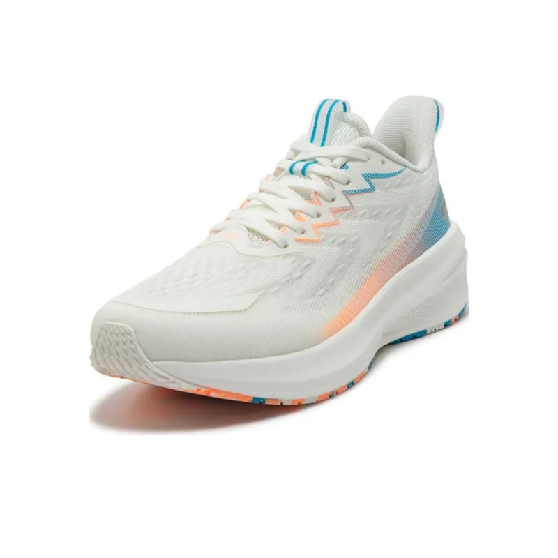 361° Wear Resistant Low Top Casual Running Shoes Men's White Blue Orange-1