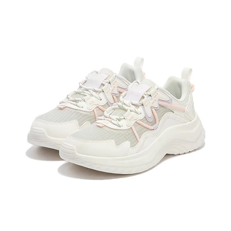 361° Anti Slip Wear Resistant Low Top Running Shoes Women's White Purple-2