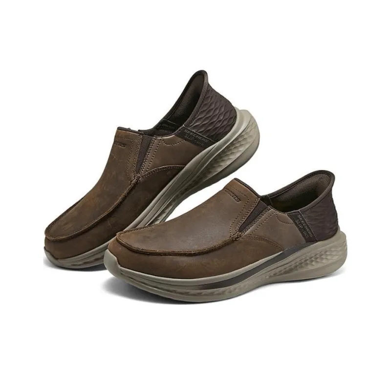 Skechers SKECHERS MENS USA Anti Slip And Wear Resistant Breathable Low Top Casual Shoes Men's Dark Brown-3
