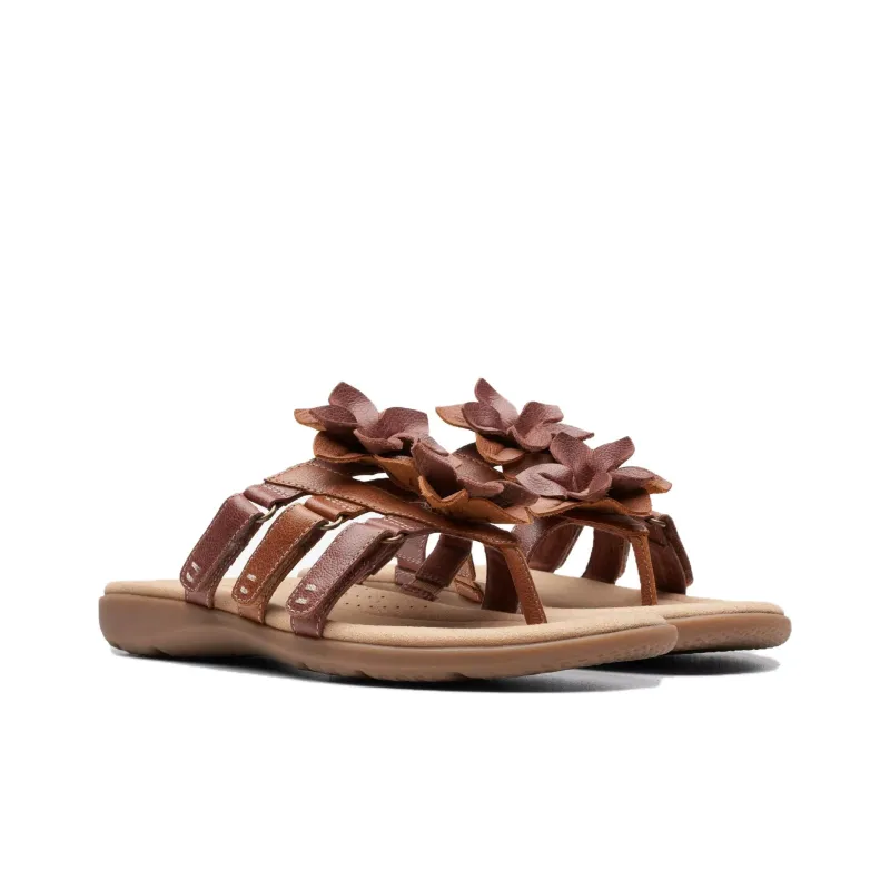 Clarks Rubber Sole Slip-Resistant Flip Flops Women's Tan-2