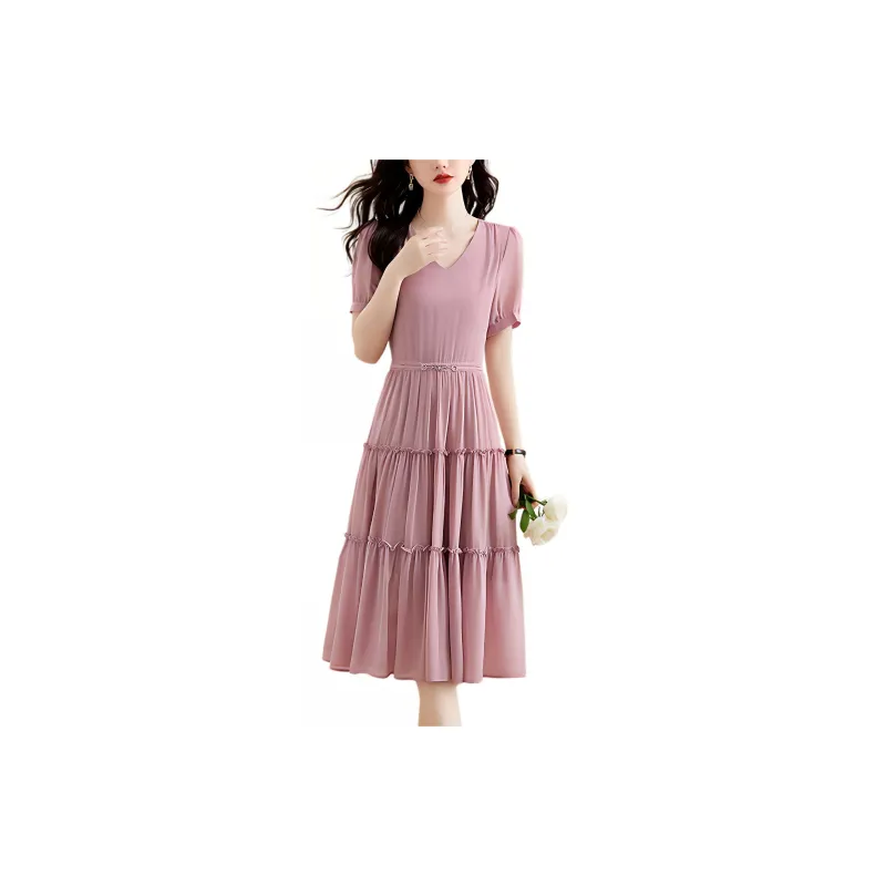 Mula 2024 Summer Short Sleeved Dresses Women's-7