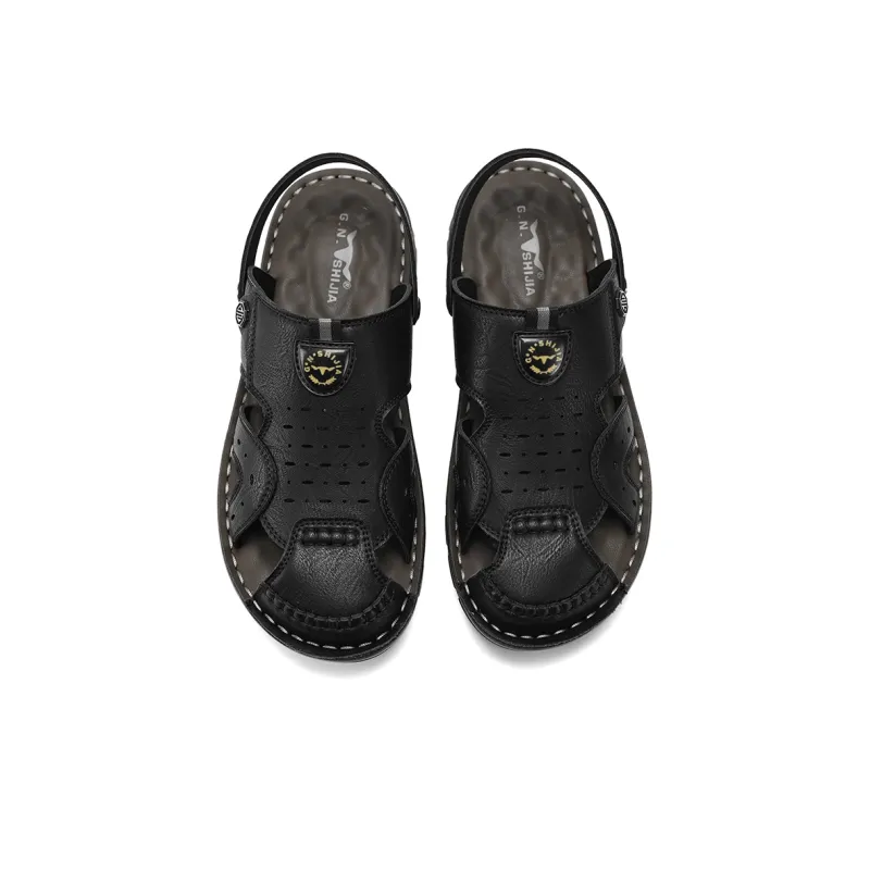 G.N.SHIJIA Beach Sandals Men Black/Yellow Brown-5