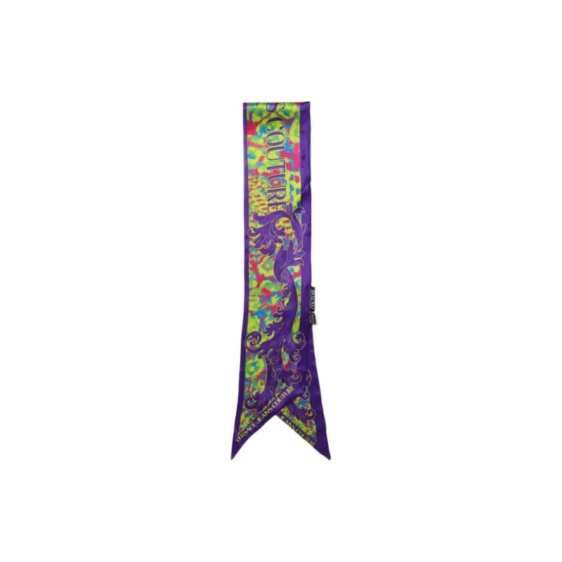 VERSACE JEANS Silk Scarves Women's Purple-2