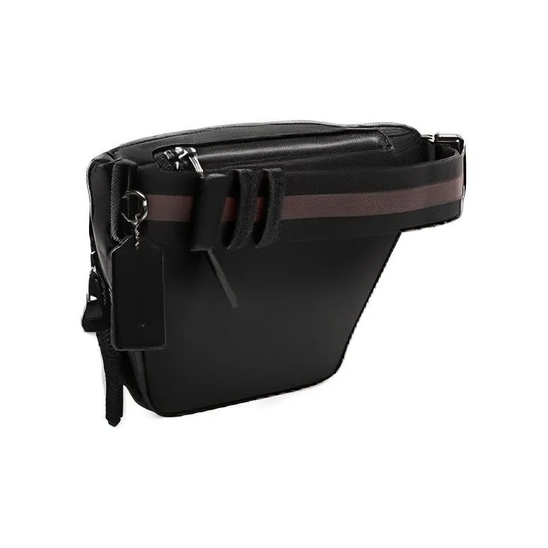 COACH Thompson Cow Leather Sling Bag Medium Size Men's Black-1