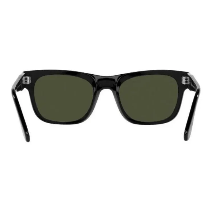 PERSOL Acetate Square Sunglasses Unisex Black-1
