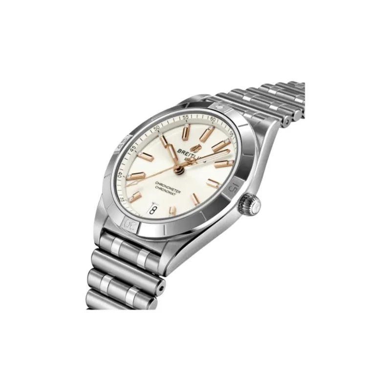 BREITLING Automatic Mechanical Movement Women's Watch 36mm White Dial Stainless Steel Case Stainless Steel Watchband-1