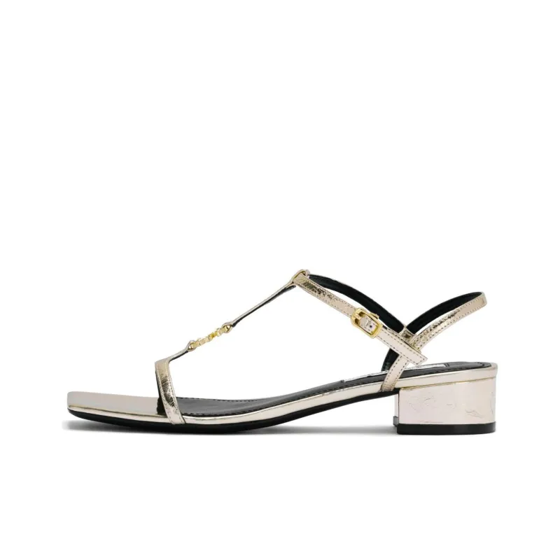 73Hours Gold Reflection Strap Sandals 3cm Women's-5