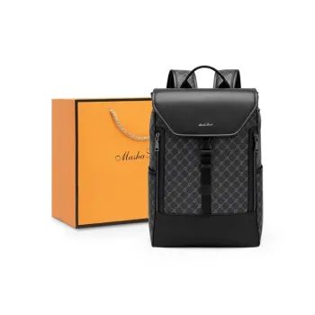 MashaLanti PVC Backpack Large Size Men's Black
