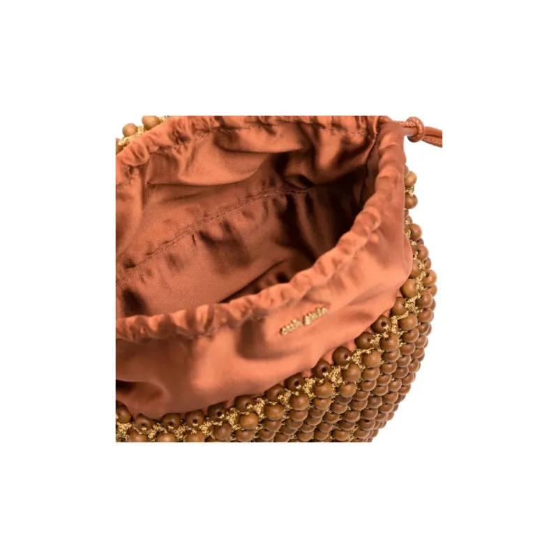 CULT GAIA Wooden Handbag Mini Women's Brown-3