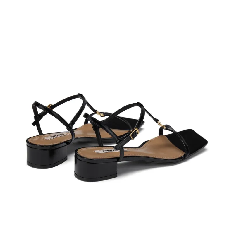 73Hours Gold Reflection Strap Sandals 3cm Women's-3