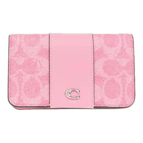 COACH Canvas Wallet Mini Women's Pink