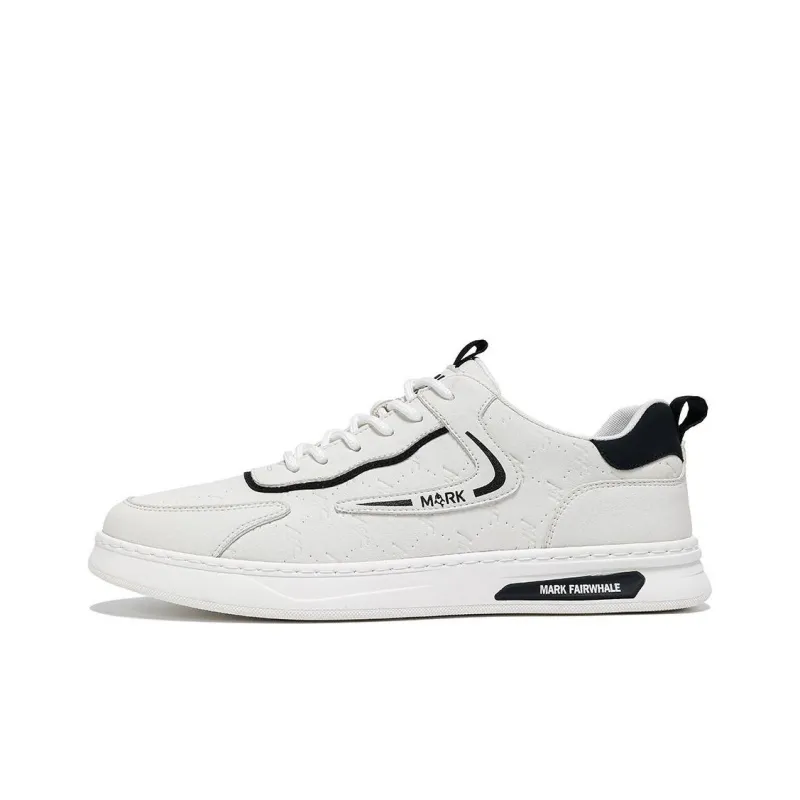 FAIRWHALE Low Top Stylish Skateboarding Shoes Men's White-20