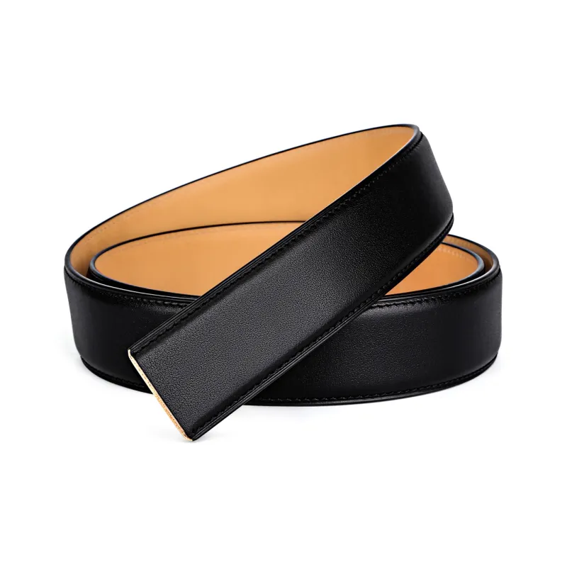 Jaylen Oos The First Layer Of Calfskin Headless Belt Men's Vegetable Tanned Rubbed Craft 3.5/3.8cm-4