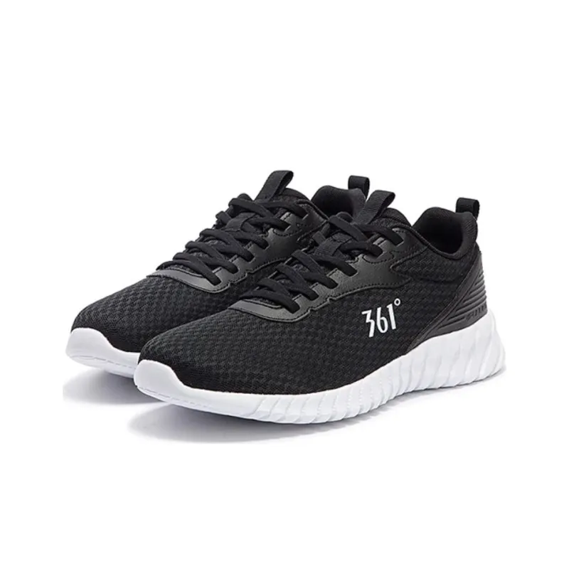 361° Anti Slip Wear Resistant Low Top Casual Running Shoes Men's Obsidian Black-2