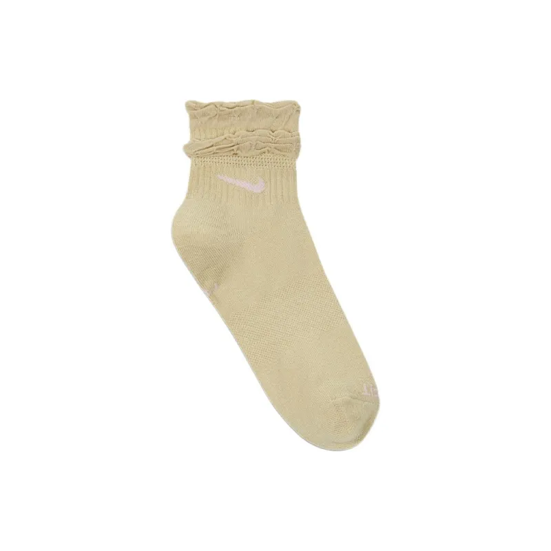 Nike Mid-Calf Socks Unisex Gold Pink-1