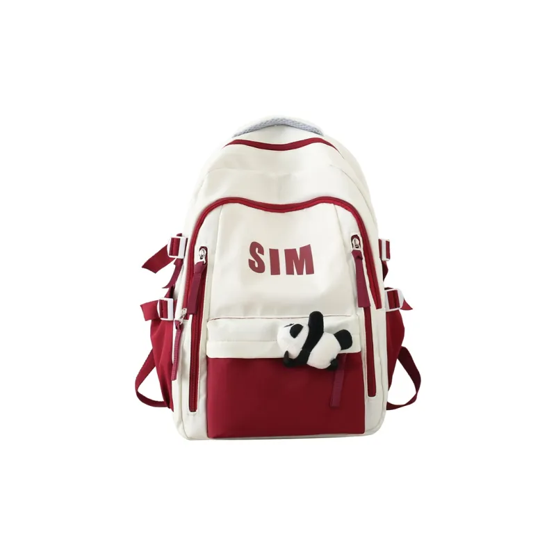 North Pack Nylon Backpack Unisex Black/Red/Green/Blue/Brown-19