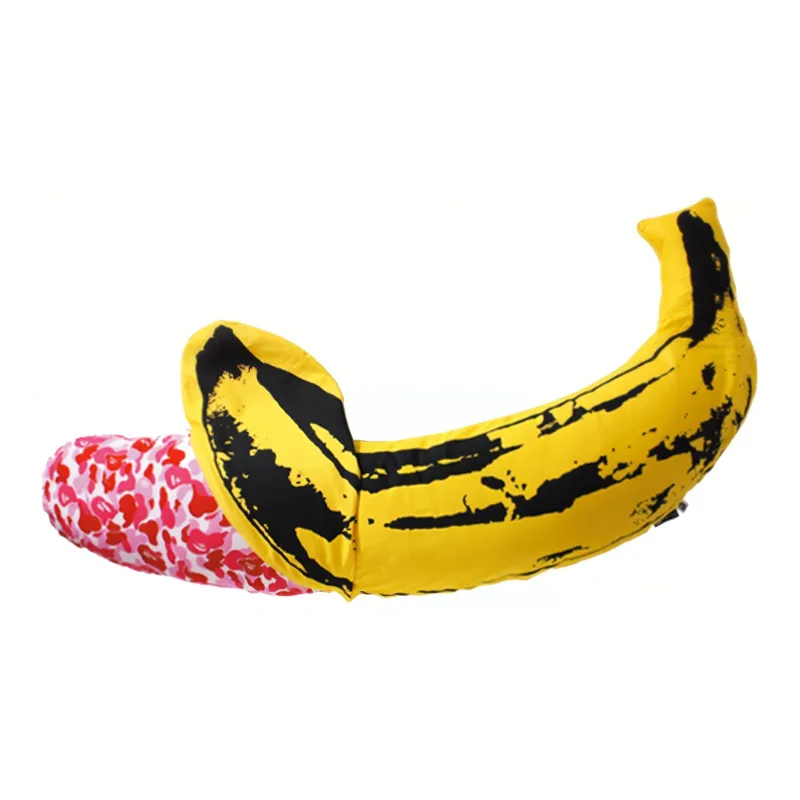 A BATHING APE ABC Camo Banana Cushion Camouflage Banana Green/Blue/Pink Dolls Plush Doll-3
