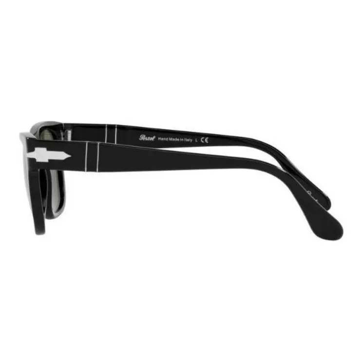 PERSOL Acetate Square Sunglasses Unisex Black-4