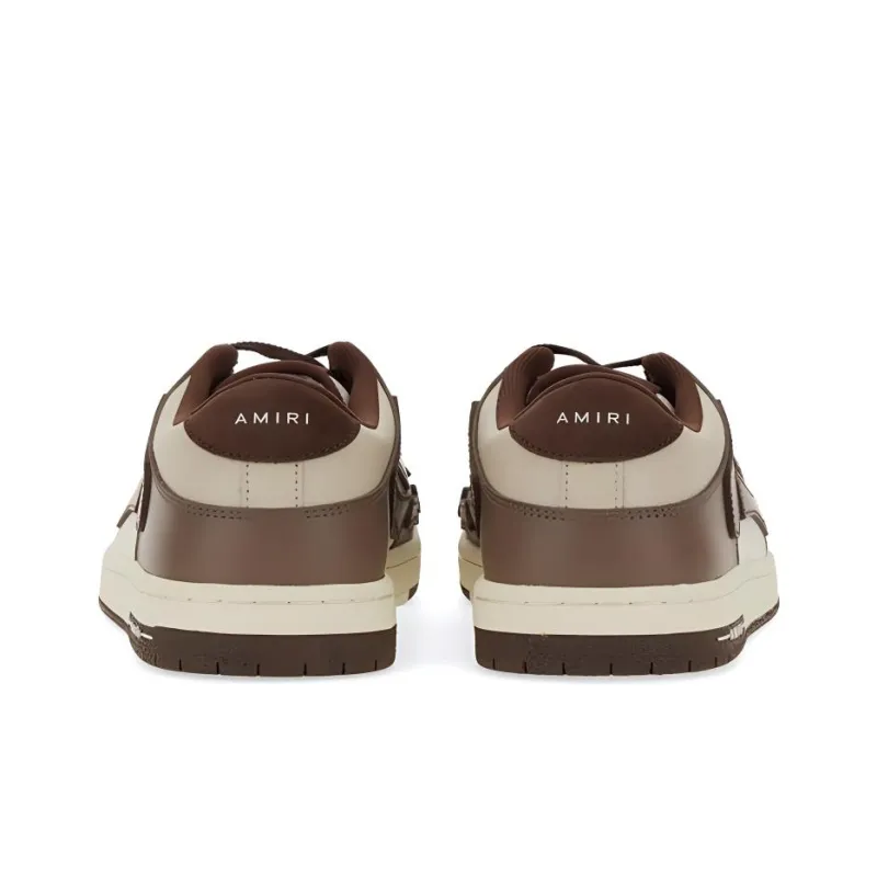 AMIRI Skel Top Low White Brown White-2