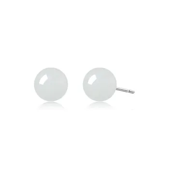 IL&CO. Hetian Jade Stud Earrings Women's Jasper
