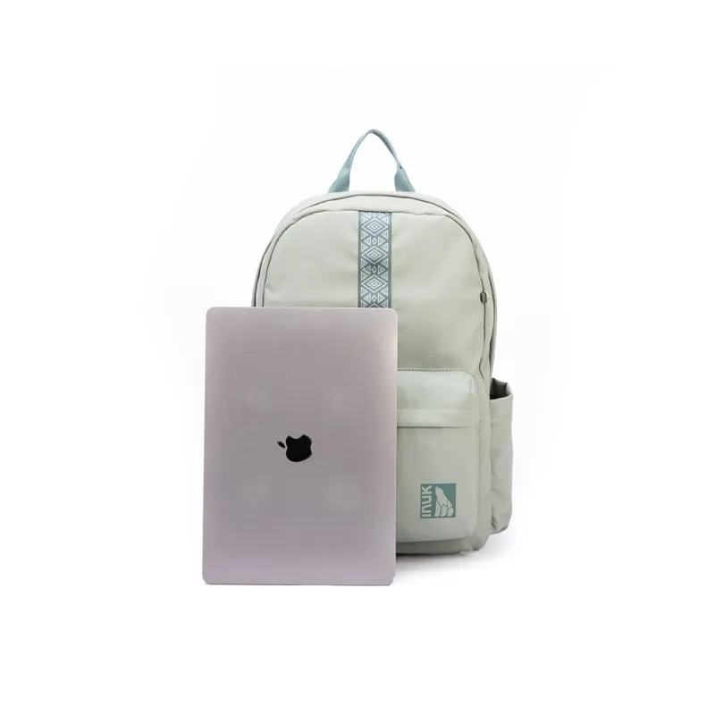 INUK Polyester Backpack Regular Unisex Yellow/Milk Tea Beige/Green/Pink-37
