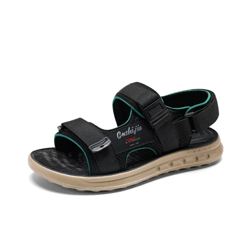 G.N.SHIJIA Beach Sandals Men Black Gray/Black Green-10