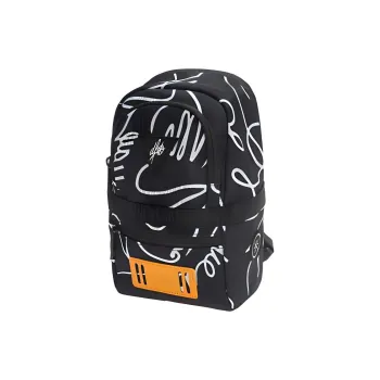 LiNing Artist DFT Collaboration Zip Closure Fabric Sling Bag Regular Unisex Black
