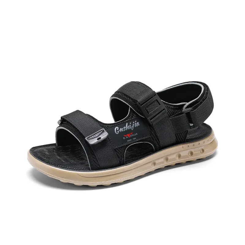 G.N.SHIJIA Beach Sandals Men Black Gray/Black Green-1