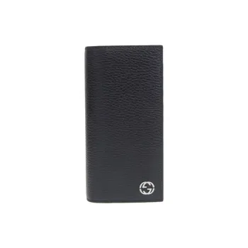 GUCCI Leather Wallet Unisex Black & Green