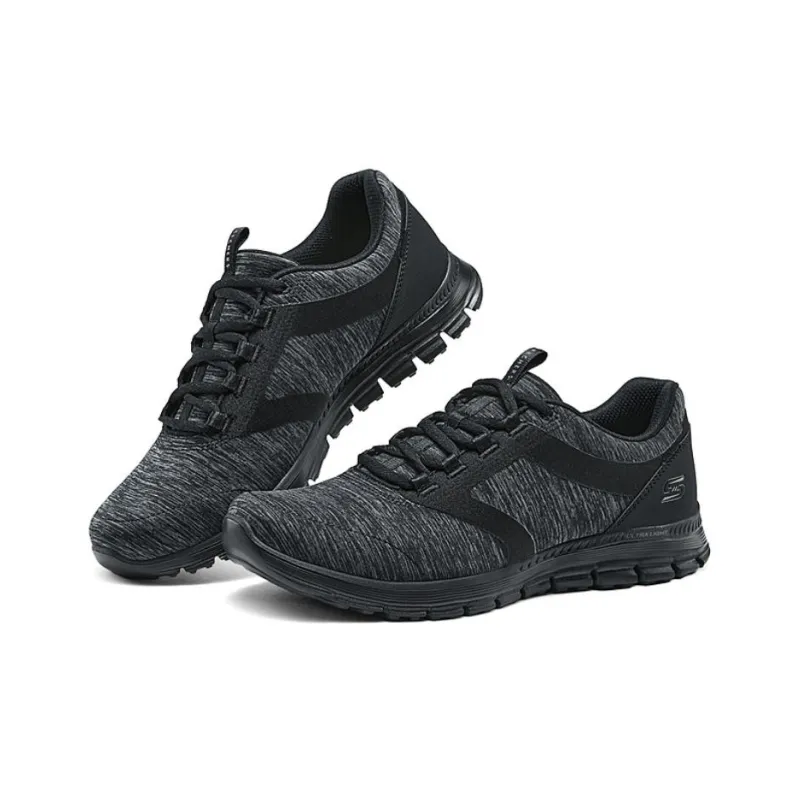Skechers Cushioning Anti Slip And Wear Resistant Coverage Lightweight Low Top Running Shoes Women's Black-1