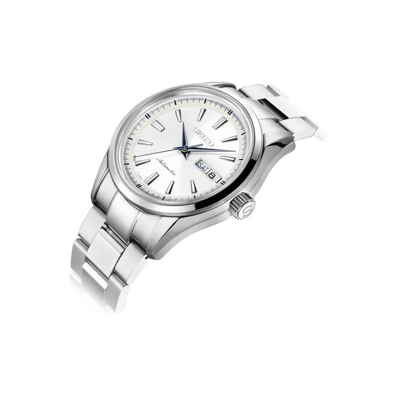 SEIKO Presage Series Automatic Mechanical Movement Watch Men's Watches White Dial-2