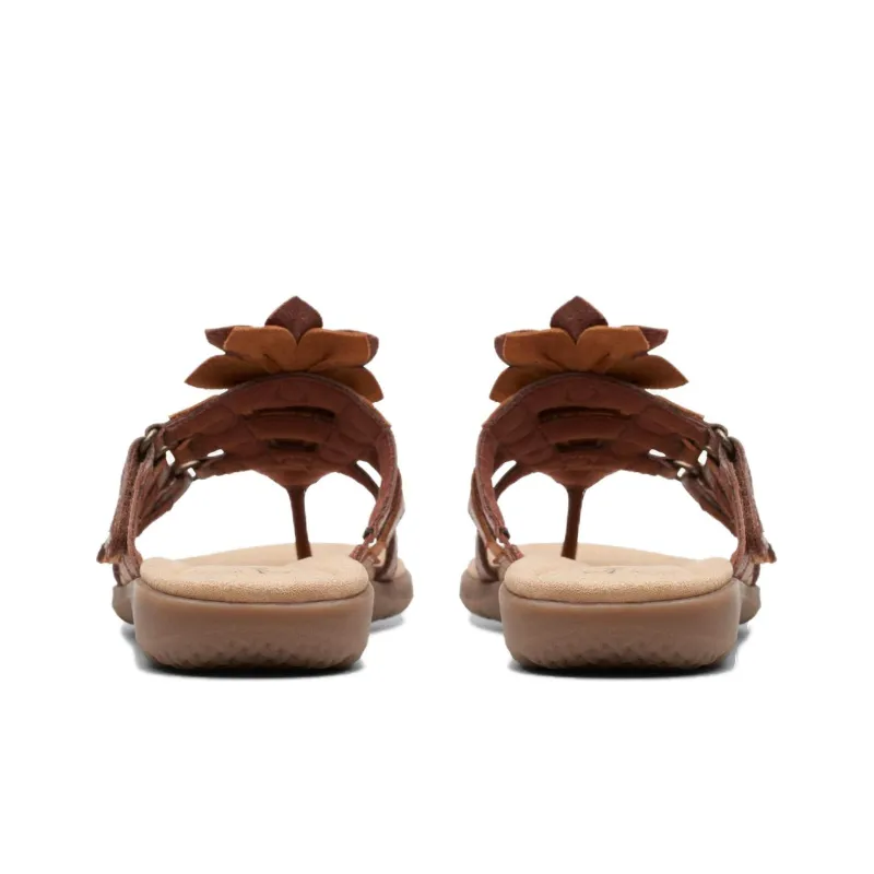 Clarks Rubber Sole Slip-Resistant Flip Flops Women's Tan-4