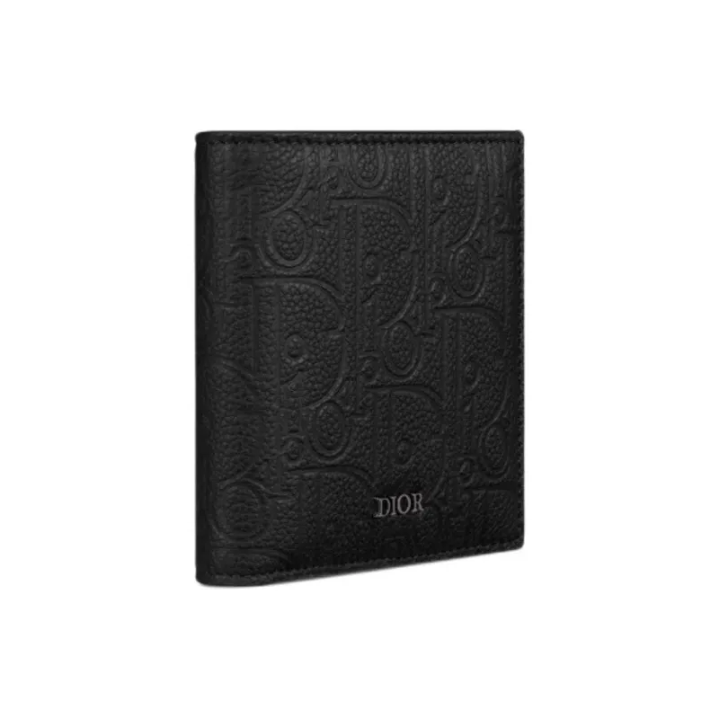 DIOR Cow Leather Wallet Men's Black-2