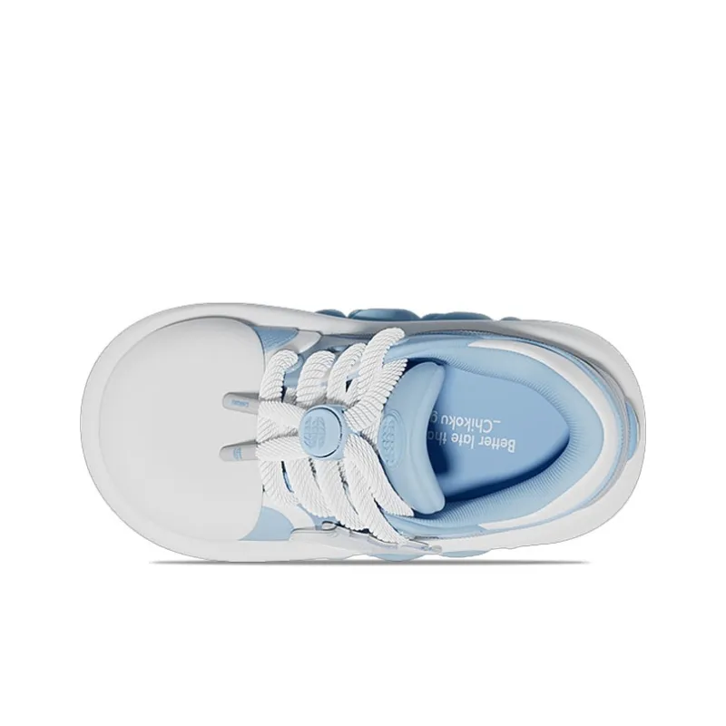 CHIKOKU Cushioning Anti Slip Wear Resistant Waterproof Breathable Coverage Support Low Top Chunky Sneakers Women's Blue-4