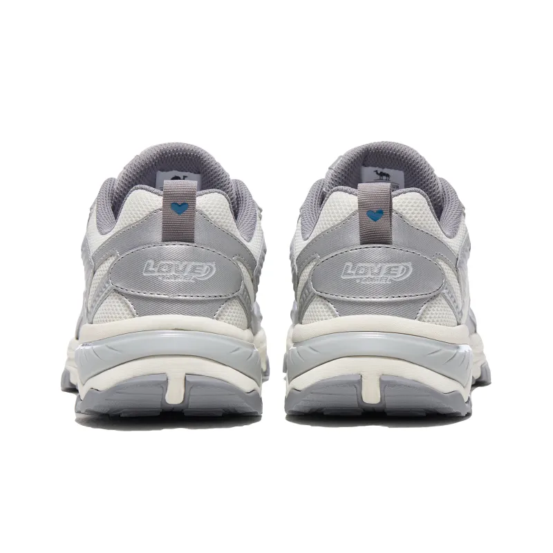 CAMEL Low-Top Running Shoes Men's Ivory White Silver-4