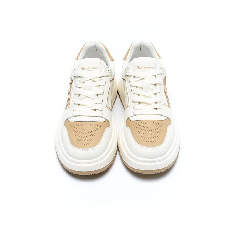 AQUASCUTUM [British Century Brand] Comfortable Color Blocking Small Platform Skateboard Shoes-3