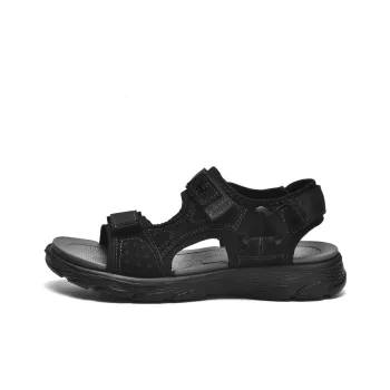 LAORENTOU Beach Sandals Men Khaki/Red Brown/Black