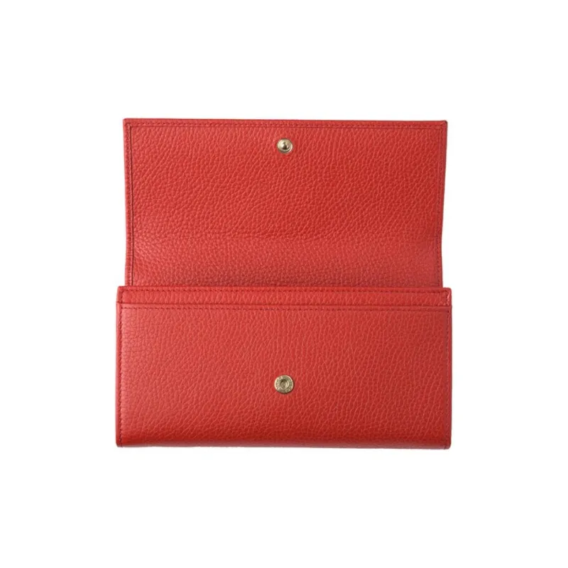 GUCCI Soho Leather Wallet Unisex Red-3