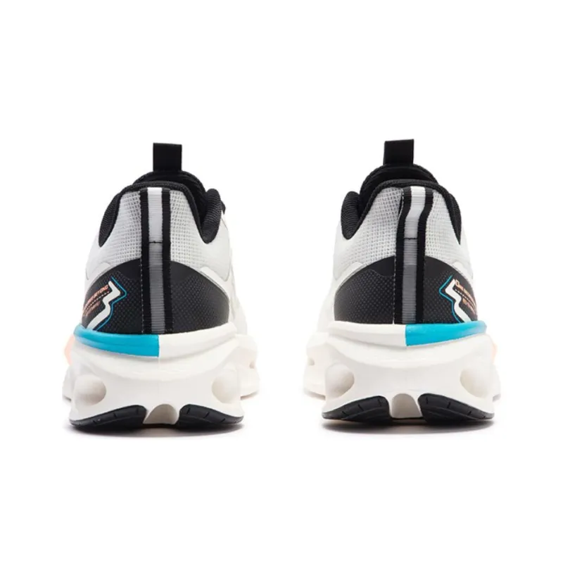 361° Slip Resistant Low Top Casual Running Shoes Men's White Black-3