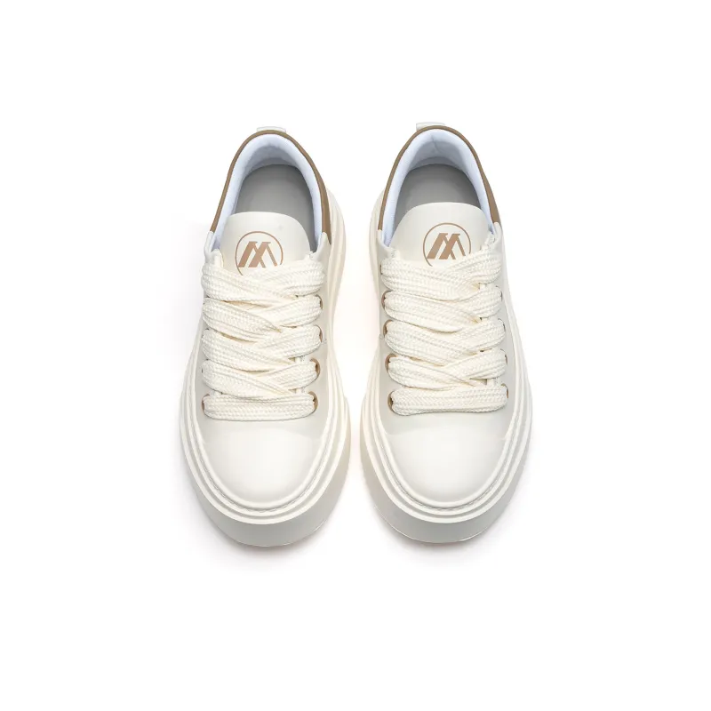 Anthony Miles Wear Resistant Lightweight Height Increasing Low Top Skateboard Shoes Men's White-4