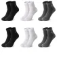 6 Pack Box Included (2 Pack Black+2 Pack Dark Gray+2 Pack White) 100% cotton Business/3A Antibacterial/Mesh Breathable
